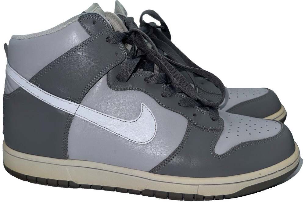 2008 Nike Dunk High Neutral Grey White 317982-011 Men’s Size 11.5 Vintage